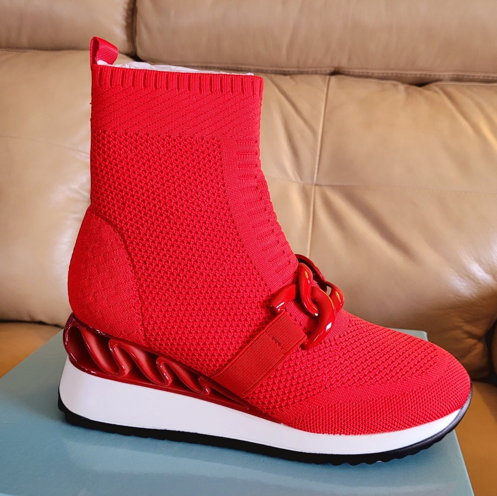 Brand new red booties